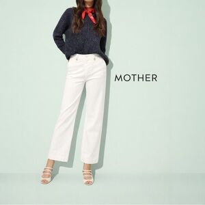 MOTHER White Wide-Leg Trousers